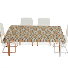 Heart Home Dining Table Cover | PVC Table Cloth Cover | 6 Seater Table Cloth | Zig Zag Gripper Table Cover | Table Protector | Table Cover for Dining Table | 60x90 Inch | DTC | Green