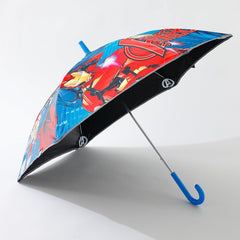 Kuber Industries Marvel Avangers Print Umbrella For Kids|Automatic Umbrella For Rain (Multi) (Pack Of 6)