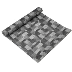 Kuber Industries Leaf Design PVC Wardrobe Kitchen Drawer Shelf Mat 10 Mtr Roll (Grey) -CTKTC030429