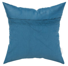 Kuber Industries Dot Printed Velvet Pillows Covers for Couch Bed Sofa, Soild Soft Cushion Case, 16x16 Inches- Pack of 4 (Blue)