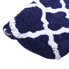 Urbane Home Super Soft Door mat|Microfiber Anti-Slip Water Absorbant Fluffy Floor Mat|Entrance Mat for Kitchen,Bedside,Door,Living Room,60x40 cm,Pack of 2|Blue and Brown