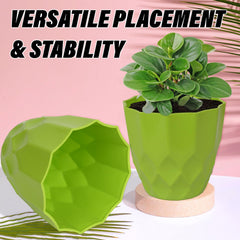 Heart Home Flower Pot | Flower Planter Pots for Indoor | Flower Pots for Outdoor | Pot for Garden & Balcony Flowering | Flower Plants Pot | Barfi Flower Pot | 6 Inch | Pack of 6 | Multi