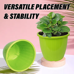Heart Home Flower Pot | Flower Pots for Indoor & Outdoor | Plastic Pot for Gardening | Planter for Flower | Balcony Flower Pot with Drain Holes | Duro Flower Pot | 6 Inch | Pack of 6 | Multi