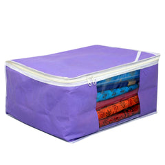 Kuber Industries 6 Piece Non Woven Saree Cover Set, Purple (KI19161_2)