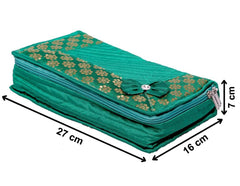 Kuber Industries Portable Jewellery Organizer With 6 Tranasparent Pockets, Set of 2 (Green)-HS_38_KUBMART21235