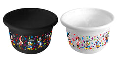 Kuber Industries Disney Team Mickey Print 2 Pieces Unbreakable Plastic Multipurpose Bath Tub/Washing Tub 25 LTR (Black & White) -HS_35_KUBMART17479