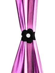 Kuber Industries Velvet 12 Pieces Curtain Tie Back Tassel Set (Black) CTKTC33450