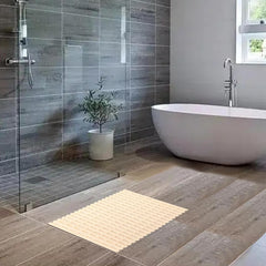 Kuber Industries Bath Mat | PVC Bathroom Mat | Shower Bath Mat | Floor Tub Mat | Bathroom Mud Mat | Anti-Skid Shower Bathroom Mat | JL-01C |Pack of 3| Blue