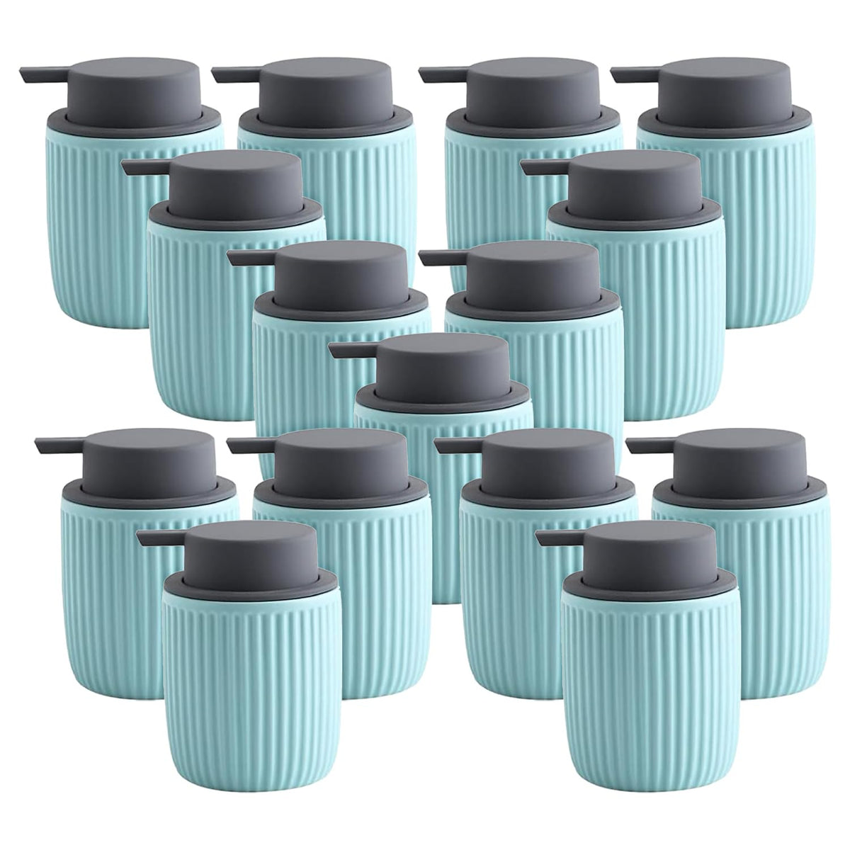Kuber Industries Liquid Soap Dispenser | Handwash Soap Dispenser | Soap Dispenser for Wash Basin| Bathroom Dispenser Bottle | 15 Piece | Pack of 5 | 320 ml | JY00162BU | Blue