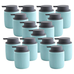 Kuber Industries Liquid Soap Dispenser | Handwash Soap Dispenser | Soap Dispenser for Wash Basin| Bathroom Dispenser Bottle | 15 Piece | Pack of 5 | 320 ml | JY00162BU | Blue