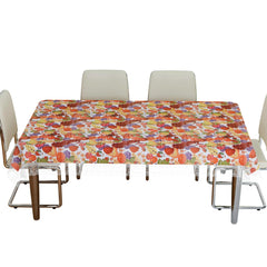 Heart Home Dining Table Cover | PVC Table Cloth Cover | 6-Seater Table Cloth | Table Protector Cover | Table Cover for Dining Table | Fruit Print Table Cover | 60x90 Inch | DTC | Red