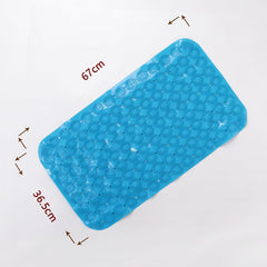 Kuber Industries Bath Mat | PVC Bathroom Mat | Shower Bath Mat | Floor Tub Mat | Foot Massager Mat | Anti-Skid Shower Bathroom Mat | B-02B |Pack of 2| Light Blue