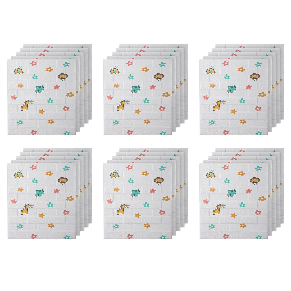 Kuber Industries Foam Brick Pattern 3D Wallpaper for Walls|Soft PE Foam|Easy to Peel, Stick & Remove DIY Wallpaper|Suitable on All Walls|Set of 5 Sheets,70 cm X 70 cm (Pack of 1)