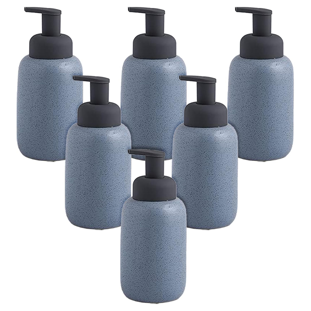 Kuber Industries Liquid Soap Dispenser | Handwash Soap Dispenser | Soap Dispenser for Wash Basin | Shampoo Dispenser Bottle | Bathroom Dispenser Bottle | Pack of 6 | JY00011 | 400 ml | Blue