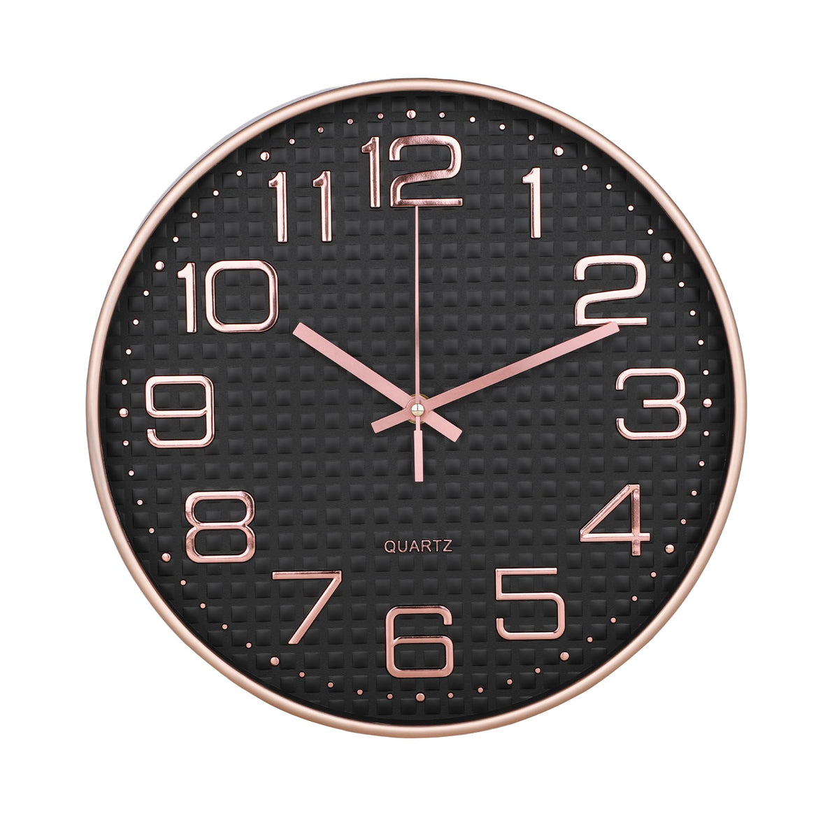 Homestic Wall Clock | Fancy Watch Wall Clocks | Office Wall Clock | Clock for Living Room | Clock for Bedroom | Clock for Hall | Machinery-Quartz | 12 Inch | L-Black Rose Gold