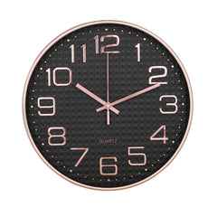Homestic Wall Clock | Fancy Watch Wall Clocks | Office Wall Clock | Clock for Living Room | Clock for Bedroom | Clock for Hall | Machinery-Quartz | 12 Inch | L-Black Rose Gold