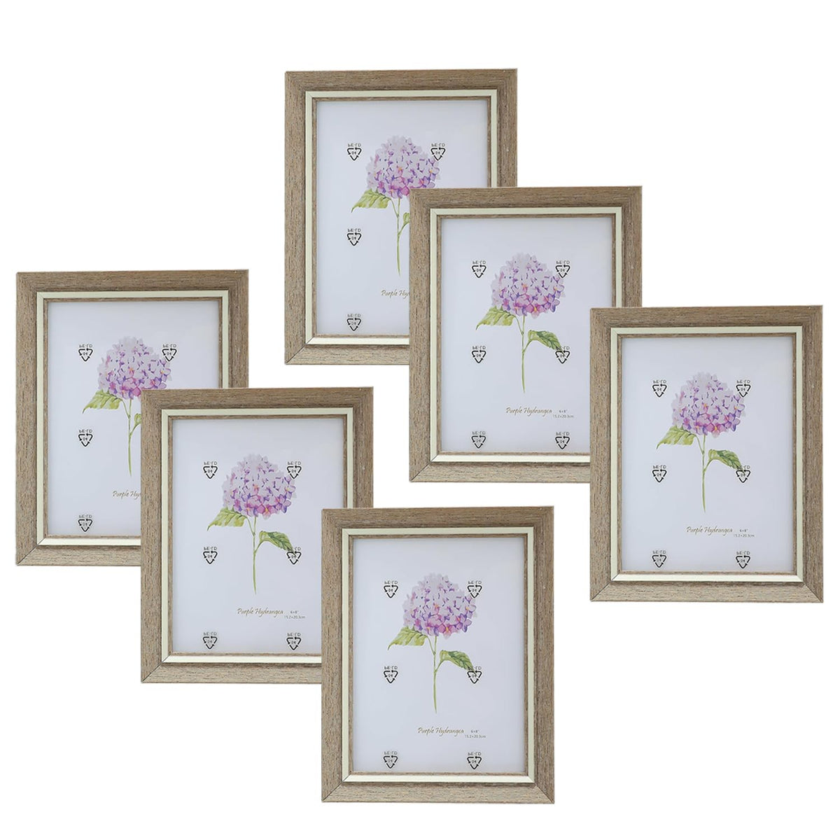 Kuber Industries Photo Frame For Home Décor|Use Horizontal & Vertical|Crystal Clear Glass|Perfect For Home, Office And Shop "16.7x21.8CM"-Pack of 6 (Natural)