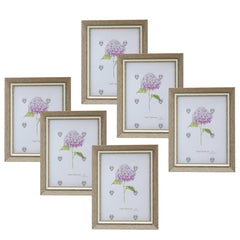 Kuber Industries Photo Frame For Home Décor|Use Horizontal & Vertical|Crystal Clear Glass|Perfect For Home, Office And Shop "16.7x21.8CM"-Pack of 6 (Natural)