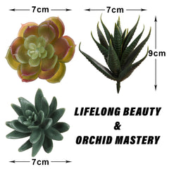 Heart Home Flowers Succulent Leaves | Artificial Succulent Leaves for office | Flower Succulent Leaves for Outdoor | Succulent Leaves for Home Décor | Pack of 9 | Green