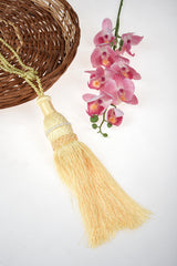 Heart Home Tassel | Curtain Tie Back Tassel Set | Curtain Holder Tieback | Curtain Tieback | Curtain Holder for Home & Office Décor | Moti Kit Pit Tassel | Cream