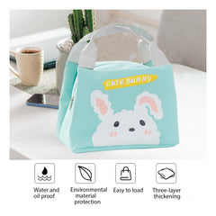 Heart Home Lunch Bag | Lunch Bag for Office | Lunch Bag for College | Reusable Lunch Bag | Lunch Bag for Adults | Tiffin Lunch Bag with Handle | Printed | LYN07-BLE | Blue