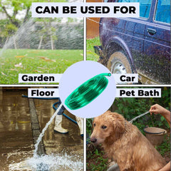 Kuber Industries Multiutility PVC Water Pipe|Multi-Utility Water Pipe for Garden, Car Cleaning & Pet Washing|| 5 Meter|Green |