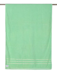 Heart Home Premium Design Soft Cotton Bath Towel, 30"x60", Pack of 4 (Green & Black)