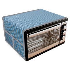 Heart Home Oven Top Cover | Microwave Oven Top Cover | Microwave Cover with 4 Utility Pockets | Oven Cover for Kitchen Décor | Sunflower Oven Top Cover | Blue