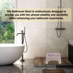 Kuber Industries Disney Team Stool | Bathroom Square Stool | Plastic Stool for Bathroom | Stool for Kitchen | Bathroom Patla | Support Stool for Bathroom | P6 | Pack of 2 | Multi