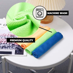 Kuber Industries Scrubber for Kitchen|Multi-Purpose Microfiber Kitchen Cleaning Cloth with Fish Scales|Glass Cleaning Cloth|Polishing & Scrubbing|Scratcher & Lint Free |YLG4041|Multicolor (Pack of 2)