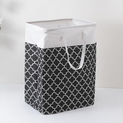 Kuber Industries Laundry Basket For Clothes|Foldable Laundry Hamper|Basket For Toys, Dirty clothes, Storage "45 LTR"-Pack of 3 (Black)