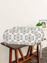 Kuber Industries Bolster Cover | Cotton Masand Pillow Cover | Diwan Round Bolster Pillow Covers | Bolster Cushion Pillow Cover Set | Roll Masand Cover | Green Flower | Pack of 2 | White