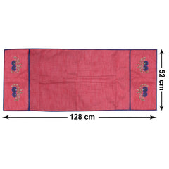 Kuber Industries Fridge Top Cover|Refrigerator Cover for Kitchen|Fridge Top Cover with Pockets and Handle|Non-Woven Strawberry Dot Print (Red)