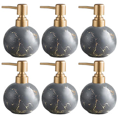 Kuber Industries Liquid Soap Dispenser | Handwash Soap Dispenser | Soap Dispenser for Wash Basin | Shampoo Dispenser Bottle | Bathroom Dispenser Bottle | 6 Piece | Pack of 2 | 300 ml | ZX022GY | Gray