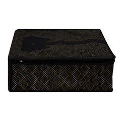 Heart Home Shirt Cover|Shirt Storage Organizer|Clothing Organizer|Foldable Shirt Cover|Wardrobe Organizer with Transparent Window|Golden-Dot Shirt Bag|Pack of 2|Black