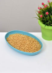 Heart Home 3 Pieces Plastic Small Oval Design Bowl for Serving Snacks, Salad, Food (Multi)-HEART11103