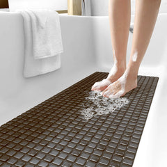 Kuber Industries Polyvinyl Chloride Floral Non Slip Bathroom Bathtub Shower Bath Mat with Suction Cups (Assorted Design and Color, Standard)