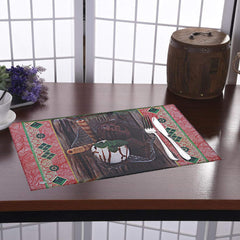 Kuber Industries PVC 6 Pieces Reversible Dining Table Placemat Set (Multi) -CTLTC11315