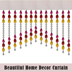 Heart Home Toran | Beads Bandarwal Toran | Bandarwal for Home Décor | Diwali Door Toran | Wall Hanging Bandarwal for Pooja Room | Multi Chips Toran | White