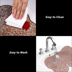 Heart Home Placemat | Placemats for Dining Room | Designer Table Mat Set | Placemats for Kitchen Table | Side Table Placemats | Butterfly Placemat Set | 6 Piece Set | Copper