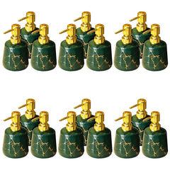 Kuber Industries Liquid Soap Dispenser | Handwash Soap Dispenser | Soap Dispenser for Wash Basin| Bathroom Dispenser Bottle | 18 Piece | Pack of 6 | 260 ml | JY00099GN | Green