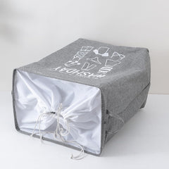 Kuber Industries Laundry Basket For Clothes|Foldable Laundry Hamper|Basket For Toys, Dirty clothes, Storage "45 LTR"-Pack of 6 (Grey)