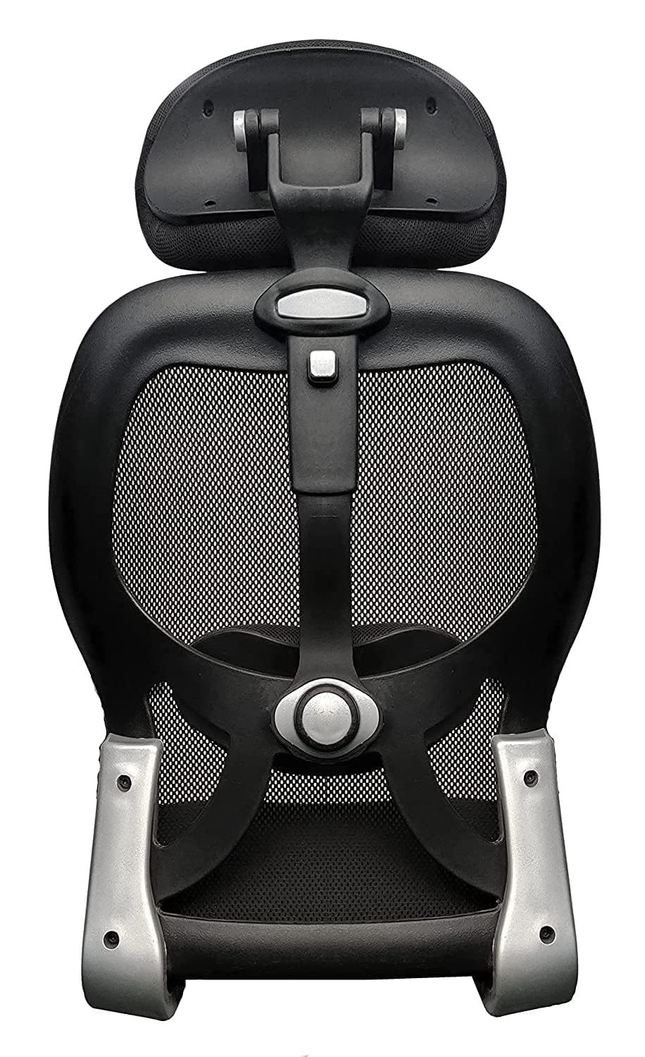 Kuber Industries Ergonomic Office Chair Back Part Replacement | High Back Mesh Rolling Chair Spare Parts with Headrest & Backrest Lumbar Support | Ideal for Study/Gaming/Computer Chair | Black