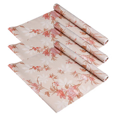 Heart Home Shelf Liner | Kitchen Cabinet Shelf Protector | Kitchen Liners for Cabinets and Drawers | Drawer Liner Mat | Red Flower Shelf Liner Roll | Cabinet Mat | 3 MTR | Pack of 3 | Cream