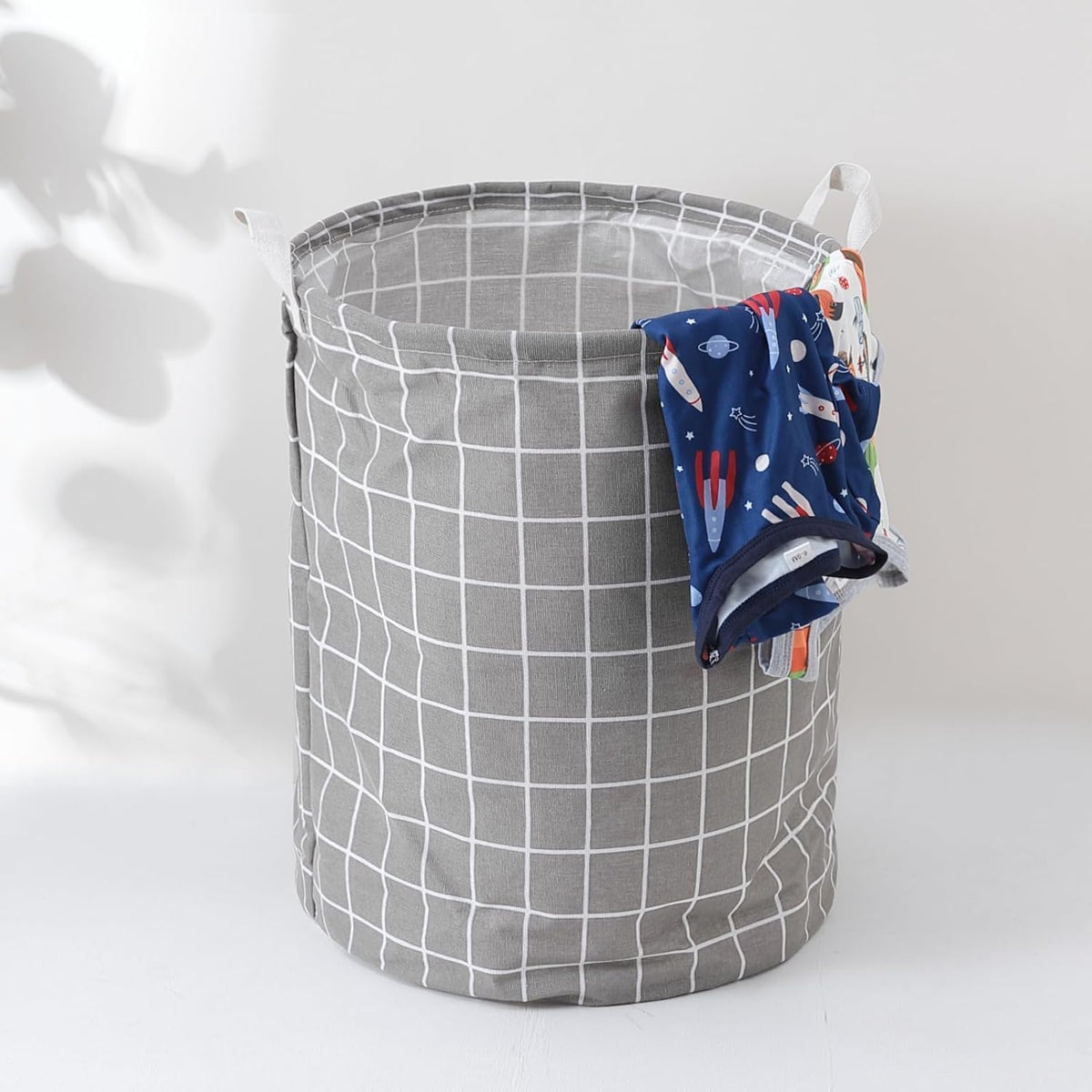 Kuber Industries Laundry Basket For Clothes|Foldable Laundry Hamper|Basket For Toys, Dirty clothes, Storage "45 LTR"-Pack of 3 (Grey)