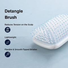 Homestic Hair Brush | Bristles Brush | Hair Brush with Paddle | Detangles Hair Brush | Suitable For All Hair Types | Hair Brush Styling Hair | 2 Piece | XH45BLE | Blue