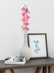 Heart Home Flowers Orchid | Artificial Flower Orchid | Flower Orchid for Vase Pot | Artificial Flower for Home Décor | Orchids Artificial Flower for Vase | Pack of 6 | Pink