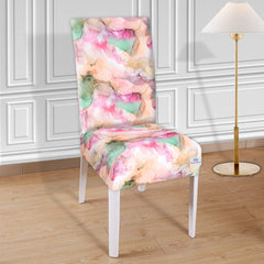 Heart Home Trippy Printed Elastic Stretchable Polyster Chair Cover for Home, Office, Hotels, Wedding Banquet- Pack of 2 (Multicolor)-50HH0953