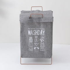 Kuber Industries Laundry Basket For Clothes|Foldable Laundry Hamper|Basket For Toys, Dirty clothes, Storage "40 LTR"-Pack of 2 (Grey)