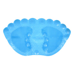 Heart Home Bath Mat | PVC Bathroom Mat | Shower Bath Mat | Foot Shape Bath Tub Mat | Foot Massager Mat | Anti-Skid Floor Mat | Shower Mat | Blue